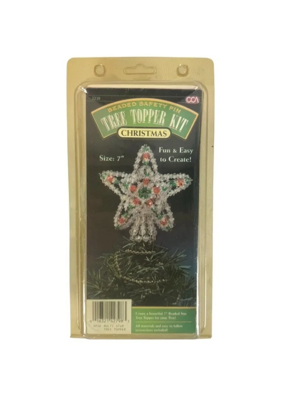 Vintage CCA Beaded Safety Pin Tree Topper Kit 7